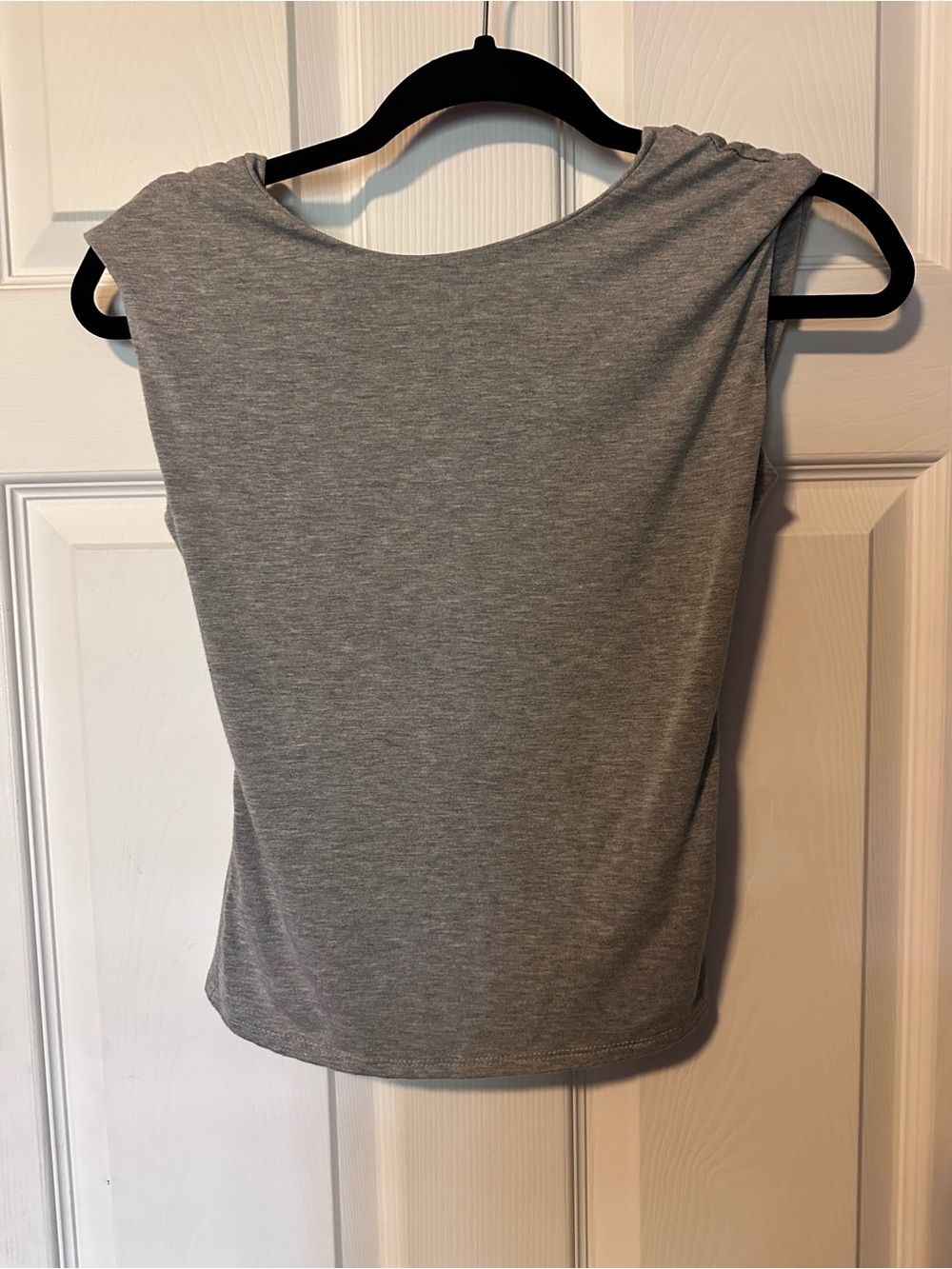 Women’s Gray Low-Back Boatneck Top